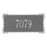 Whitehall Roanoke Standard Wall 1-Line Personalized Address Plaque - Pewter/Silver