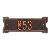Whitehall Roanoke Petite 1-Line Personalized Address Plaque - Antique Copper