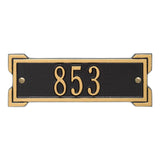 Whitehall Roanoke Petite 1-Line Personalized Address Plaque - Black/Gold
