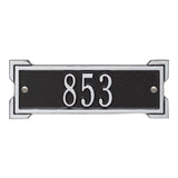 Whitehall Roanoke Petite 1-Line Personalized Address Plaque - Black/Silver