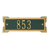 Whitehall Roanoke Petite 1-Line Personalized Address Plaque - Green/Gold