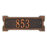 Whitehall Roanoke Petite 1-Line Personalized Address Plaque - Oil-Rubbed Bronze