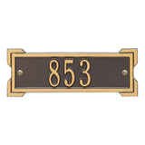 Whitehall Roanoke Petite 1-Line Personalized Address Plaque - Bronze/Gold
