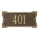 Whitehall Roanoke Mini 1-Line Personalized Address Plaque - Antique Brass