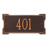 Whitehall Roanoke Mini 1-Line Personalized Address Plaque - Antique Copper