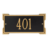 Whitehall Roanoke Mini 1-Line Personalized Address Plaque - Black/Gold