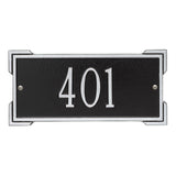 Whitehall Roanoke Mini 1-Line Personalized Address Plaque - Black/Silver
