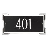 Whitehall Roanoke Mini 1-Line Personalized Address Plaque - Black/White