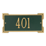 Whitehall Roanoke Mini 1-Line Personalized Address Plaque - Green/Gold