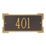 Whitehall Roanoke Mini 1-Line Personalized Address Plaque - Bronze/Gold