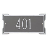 Whitehall Roanoke Mini 1-Line Personalized Address Plaque - Pewter/Silver