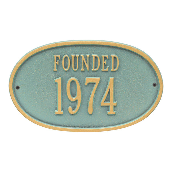 Whitehall Products Whitehall Founded Date 1-Line Personalized Address Plaque