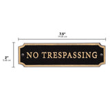 Whitehall Door Statement Cut Corner Plaque - dimensions