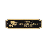 Whitehall Door Statement Cut Corner Plaque - Video Surveillance In Use (with Graphic)
