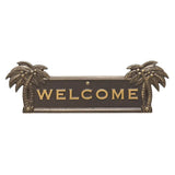 Whitehall Palm Tree Welcome Plaque - Bronze/Gold