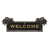 Whitehall Palm Tree Welcome Plaque - Black/Gold