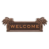 Whitehall Palm Tree Welcome Plaque - Antique Copper