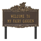 Whitehall Welcome to My Fairy Garden Lawn Plaque - Bronze/Gold