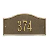 Whitehall Rolling Hills Plaques Mini Wall 1-Line Personalized Address Plaque - Antique Brass