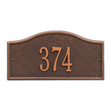 Whitehall Rolling Hills Plaques Mini Wall 1-Line Personalized Address Plaque - Antique Copper