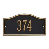 Whitehall Rolling Hills Plaques Mini Wall 1-Line Personalized Address Plaque - Black/Gold