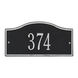 Whitehall Rolling Hills Plaques Mini Wall 1-Line Personalized Address Plaque - Black/Silver