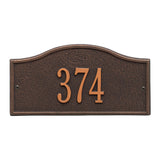 Whitehall Rolling Hills Plaques Mini Wall 1-Line Personalized Address Plaque - Oil-Rubbed Bronze