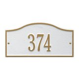 Whitehall Rolling Hills Plaques Mini Wall 1-Line Personalized Address Plaque - White/Gold