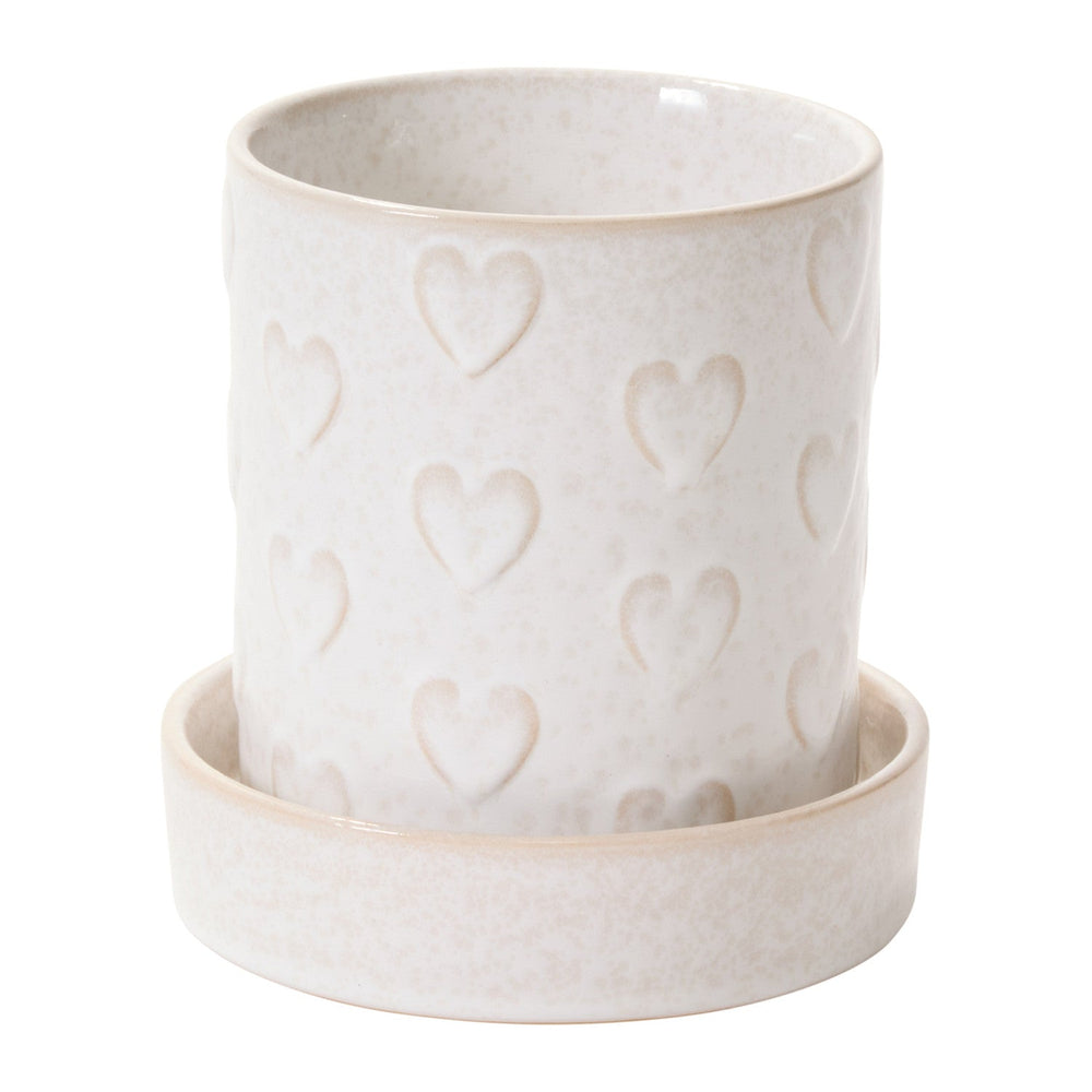 Heartfelt Reactive Glaze Ceramic Decorative Vessels By Accent Decor