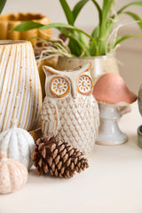 Great Grey Owl Ceramic Bud Vase By Accent Decor
