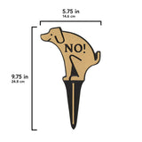 Whitehall No Poop Dog Silhouette Cast Aluminum Yard Sign - dimensions