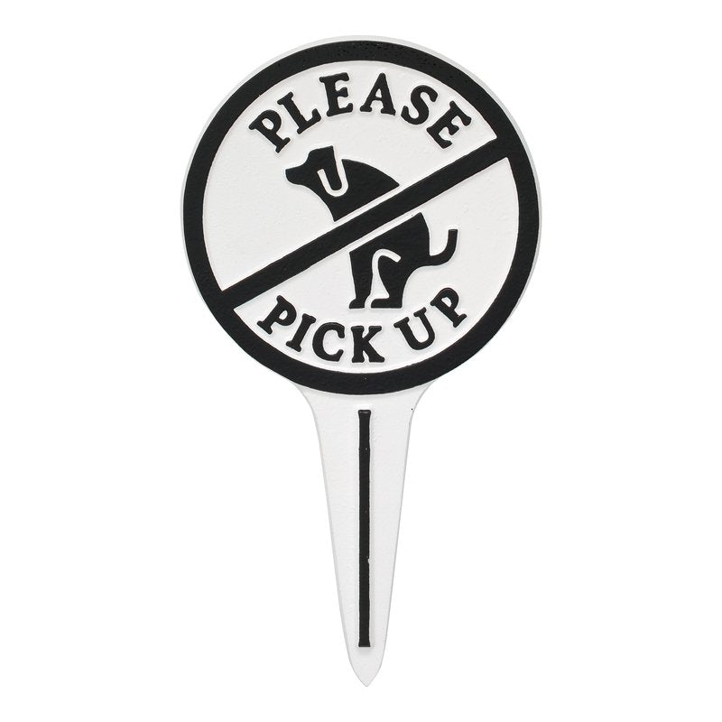 Whitehall Please Pick Up Dog Courtesy Lawn Stake