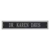 Whitehall Arch Extension Estate Wall 1-Line Personalized Address Plaque - Black/Silver