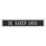 Whitehall Arch Extension Estate Wall 1-Line Personalized Address Plaque - Black/White