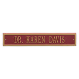 Whitehall Arch Extension Estate Wall 1-Line Personalized Address Plaque - Red/Gold
