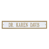 Whitehall Arch Extension Estate Wall 1-Line Personalized Address Plaque - White/Gold