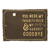 Whitehall My Hardest Goodbye Pet Memorial Photo Wall Sign - Antique Brass