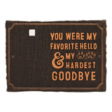 Whitehall My Hardest Goodbye Pet Memorial Photo Wall Sign - Oil-Rubbed Bronze