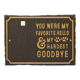 Whitehall My Hardest Goodbye Pet Memorial Photo Wall Sign - Bronze/Gold