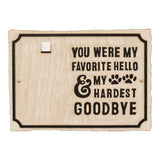 Whitehall My Hardest Goodbye Pet Memorial Photo Wall Sign - Weathered Limestone/Dark Bronze