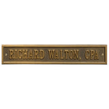Whitehall Arch Extension Standard Wall 1-Line Personalized Address Plaque - Antique Brass