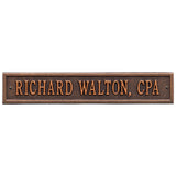Whitehall Arch Extension Standard Wall 1-Line Personalized Address Plaque - Antique Copper