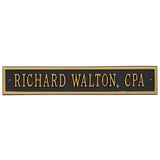 Whitehall Arch Extension Standard Wall 1-Line Personalized Address Plaque - Black/Gold