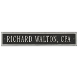 Whitehall Arch Extension Standard Wall 1-Line Personalized Address Plaque - Black/Silver