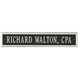 Whitehall Arch Extension Standard Wall 1-Line Personalized Address Plaque - Black/White