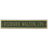 Whitehall Arch Extension Standard Wall 1-Line Personalized Address Plaque - Green/Gold