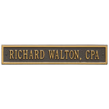 Whitehall Arch Extension Standard Wall 1-Line Personalized Address Plaque - Bronze/Gold