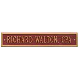 Whitehall Arch Extension Standard Wall 1-Line Personalized Address Plaque - Red/Gold