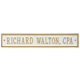 Whitehall Arch Extension Standard Wall 1-Line Personalized Address Plaque - White/Gold