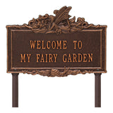 Whitehall Welcome to My Fairy Garden Lawn Plaque - Antique Copper